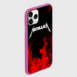 Чехол iPhone 11 Pro матовый METALLICA НА СПИНЕ, цвет: 3D-фиолетовый — фото 2