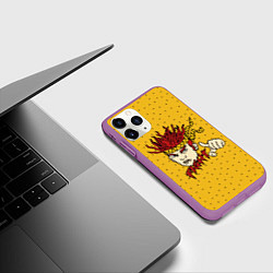 Чехол iPhone 11 Pro матовый GONE Fludd - FIGHT, цвет: 3D-фиолетовый — фото 2
