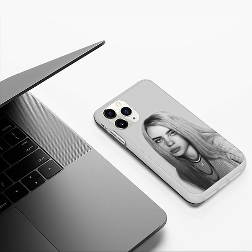 Чехол iPhone 11 Pro матовый BILLIE EILISH / 3D-Белый – фото 3