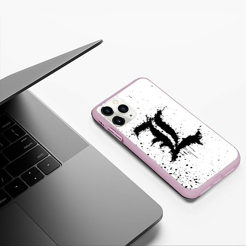 Чехол iPhone 11 Pro матовый Рюга Хидэки / 3D-Розовый – фото 3
