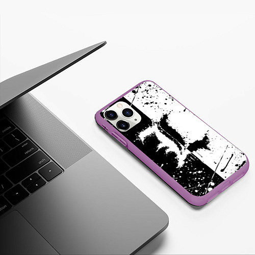 Чехол iPhone 11 Pro матовый L geometry / 3D-Фиолетовый – фото 3