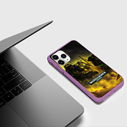 Чехол iPhone 11 Pro матовый Warhammer 40K - Космические Десантники, цвет: 3D-фиолетовый — фото 2