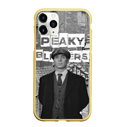 Чехол iPhone 11 Pro матовый Peaky Blinders, цвет: 3D-желтый