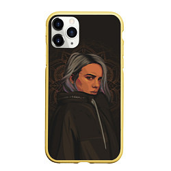 Чехол iPhone 11 Pro матовый Billie Eilish, цвет: 3D-желтый