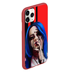 Чехол iPhone 11 Pro матовый Billie Eilish: Demon, цвет: 3D-красный — фото 2