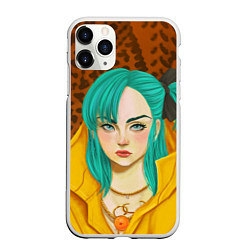 Чехол iPhone 11 Pro матовый Billie Eilish: Turquoise Hair