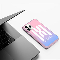 Чехол iPhone 11 Pro матовый Monsta X, цвет: 3D-розовый — фото 2