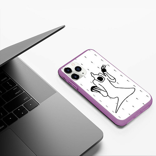 Чехол iPhone 11 Pro матовый KIZARU - Karmageddon / 3D-Фиолетовый – фото 3