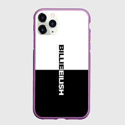 Чехол iPhone 11 Pro матовый BILLIE EILISH: White & Black, цвет: 3D-фиолетовый