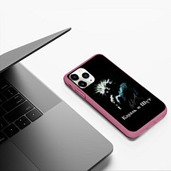 Чехол iPhone 11 Pro матовый Король и Шут: автограф, цвет: 3D-малиновый — фото 2