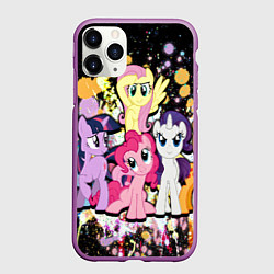 Чехол iPhone 11 Pro матовый My little pony band, цвет: 3D-фиолетовый