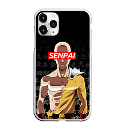 Чехол iPhone 11 Pro матовый SENPAI ONE PUNCH MAN, цвет: 3D-белый