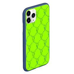 Чехол iPhone 11 Pro матовый Billie Eilish: Acid Pattern, цвет: 3D-тёмно-синий — фото 2