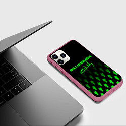 Чехол iPhone 11 Pro матовый Billie Eilish: Green & Black Autograph, цвет: 3D-малиновый — фото 2