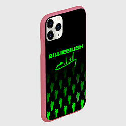 Чехол iPhone 11 Pro матовый Billie Eilish: Green & Black Autograph, цвет: 3D-малиновый — фото 2