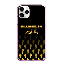 Чехол iPhone 11 Pro матовый Billie Eilish: Yellow & Black Autograph, цвет: 3D-розовый