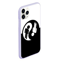 Чехол iPhone 11 Pro матовый Billie Eilish: Yin-Yang, цвет: 3D-светло-сиреневый — фото 2