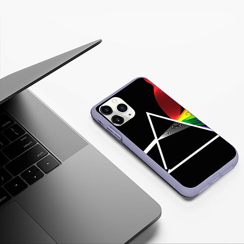 Чехол iPhone 11 Pro матовый PINK FLOYD / 3D-Светло-сиреневый – фото 3