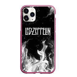 Чехол iPhone 11 Pro матовый LED ZEPPELIN, цвет: 3D-малиновый