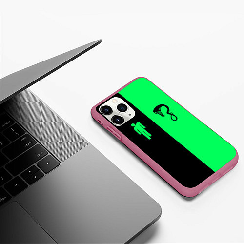 Чехол iPhone 11 Pro матовый BILLIE EILISH: Blohsh & Ghoul / 3D-Малиновый – фото 3