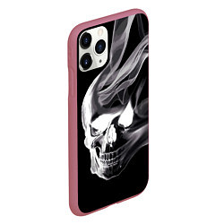 Чехол iPhone 11 Pro матовый Wind - smoky skull, цвет: 3D-малиновый — фото 2