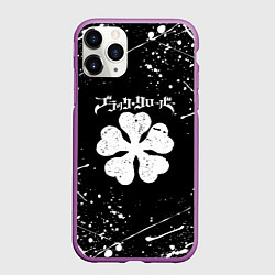 Чехол iPhone 11 Pro матовый ЧЁРНЫЙ КЛЕВЕР, цвет: 3D-фиолетовый