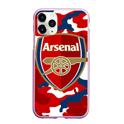 Чехол iPhone 11 Pro матовый Arsenal, цвет: 3D-розовый