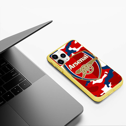 Чехол iPhone 11 Pro матовый Arsenal / 3D-Желтый – фото 3