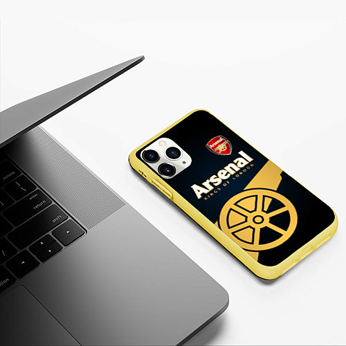 Чехол iPhone 11 Pro матовый Arsenal / 3D-Желтый – фото 3