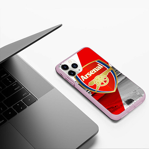 Чехол iPhone 11 Pro матовый Arsenal / 3D-Розовый – фото 3