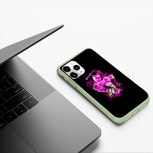 Чехол iPhone 11 Pro матовый Киллер Квин ЖоЖо / 3D-Салатовый – фото 3