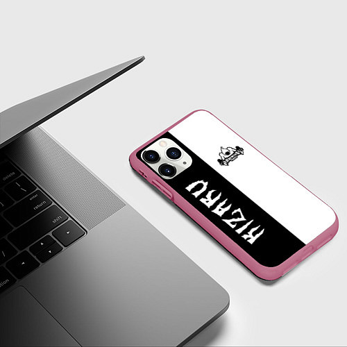 Чехол iPhone 11 Pro матовый KIZARU / 3D-Малиновый – фото 3