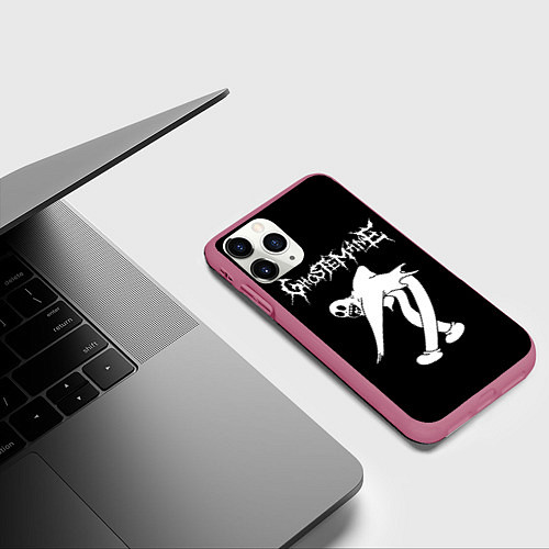 Чехол iPhone 11 Pro матовый GHOSTEMANE / 3D-Малиновый – фото 3