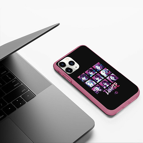 Чехол iPhone 11 Pro матовый TWICE / 3D-Малиновый – фото 3
