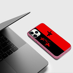 Чехол iPhone 11 Pro матовый АлисА, цвет: 3D-малиновый — фото 2