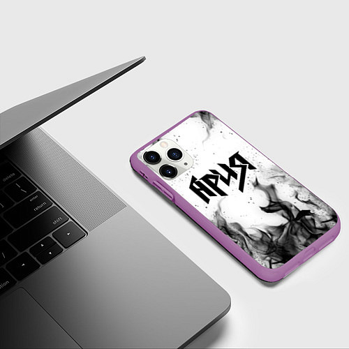 Чехол iPhone 11 Pro матовый АРИЯ / 3D-Фиолетовый – фото 3