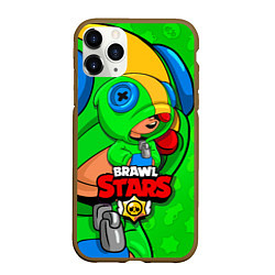 Чехол iPhone 11 Pro матовый BRAWL STARS LEON, цвет: 3D-коричневый