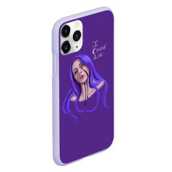 Чехол iPhone 11 Pro матовый I Could Lie aquarell, цвет: 3D-светло-сиреневый — фото 2