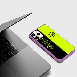 Чехол iPhone 11 Pro матовый Stray Kids, цвет: 3D-фиолетовый — фото 2