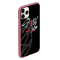 Чехол iPhone 11 Pro матовый Stray Kids, цвет: 3D-малиновый — фото 2