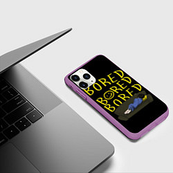Чехол iPhone 11 Pro матовый Boreb, цвет: 3D-фиолетовый — фото 2