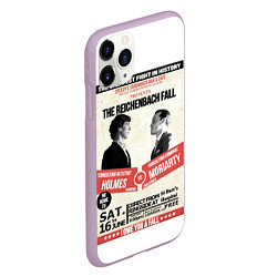 Чехол iPhone 11 Pro матовый The reichenbach fall, цвет: 3D-сиреневый — фото 2