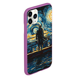 Чехол iPhone 11 Pro матовый Sherlock, цвет: 3D-фиолетовый — фото 2