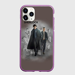 Чехол iPhone 11 Pro матовый Sherlock, цвет: 3D-фиолетовый