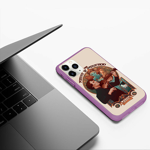 Чехол iPhone 11 Pro матовый Sherlock / 3D-Фиолетовый – фото 3