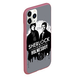 Чехол iPhone 11 Pro матовый Sherlock Holmesboy, цвет: 3D-малиновый — фото 2