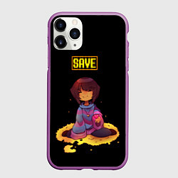 Чехол iPhone 11 Pro матовый UNDERTALE FRISK, цвет: 3D-фиолетовый