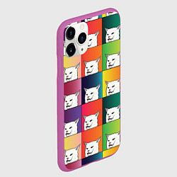 Чехол iPhone 11 Pro матовый Woman Yelling at Cat, цвет: 3D-фиолетовый — фото 2