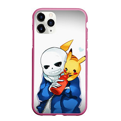 Чехол iPhone 11 Pro матовый UNDERTALE, цвет: 3D-малиновый