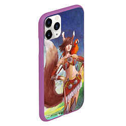 Чехол iPhone 11 Pro матовый Zoomorph PW, цвет: 3D-фиолетовый — фото 2